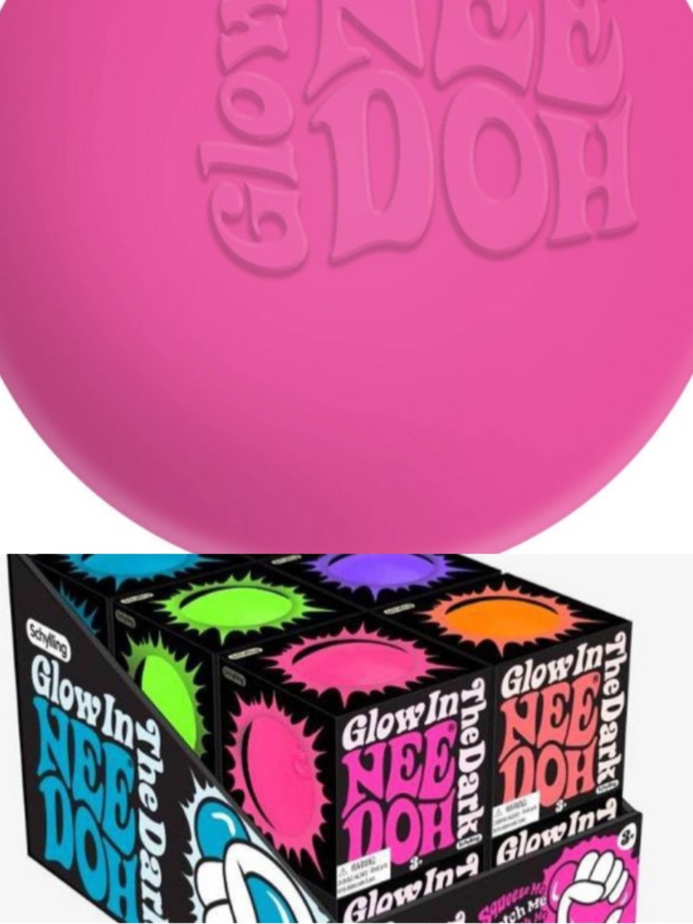 Glow In The Dark NeeDoh Stress Ball - Neon
Pink